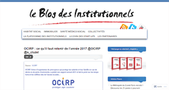 Desktop Screenshot of leblogdesinstitutionnels.fr