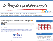 Tablet Screenshot of leblogdesinstitutionnels.fr